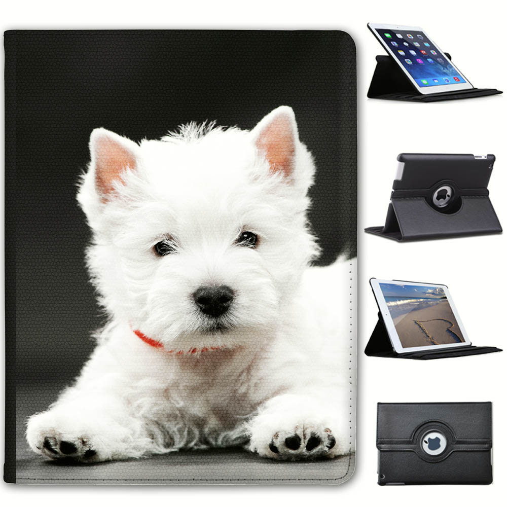 West Highland Terrier Westie Dog Folio Cover Leather Case For Apple