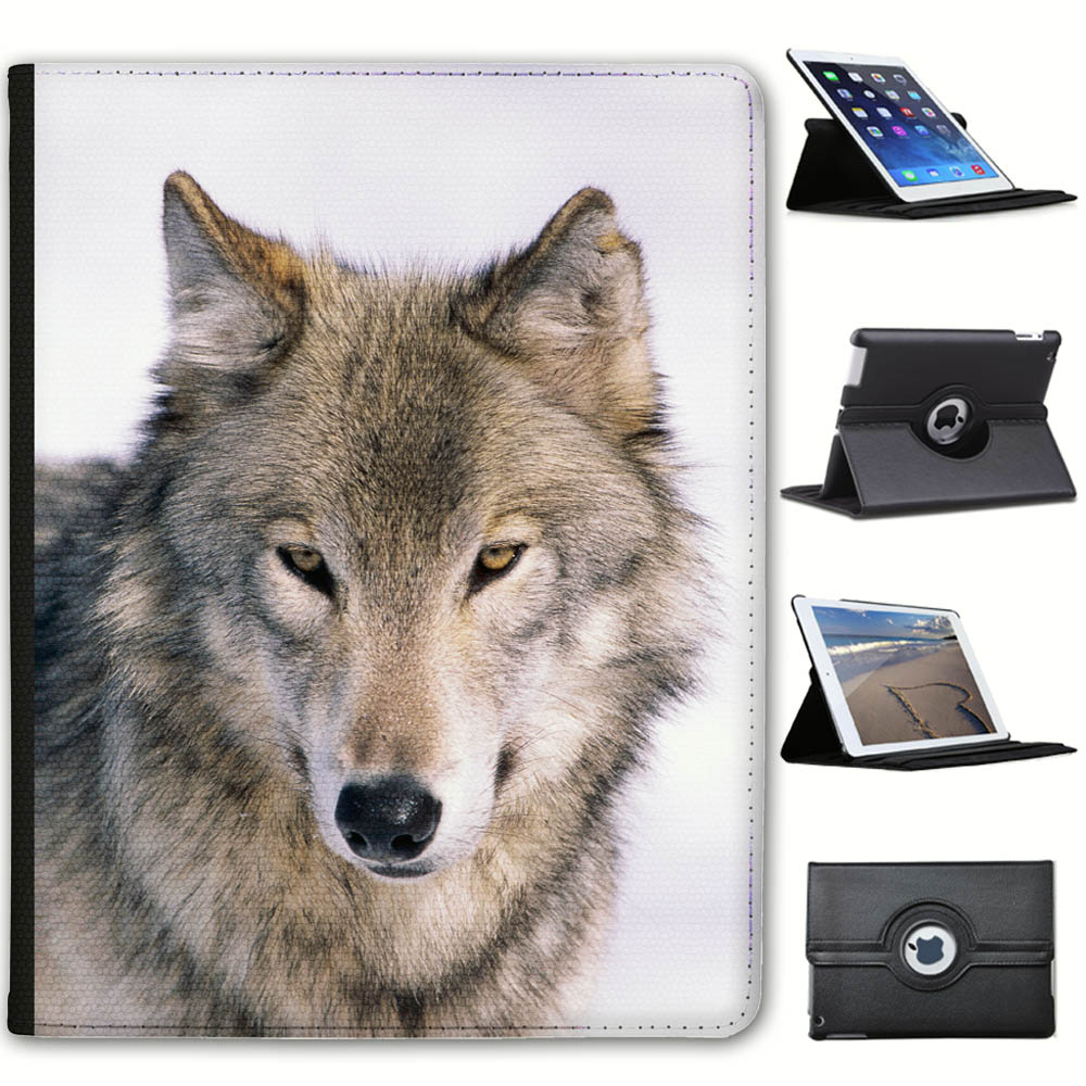 Wolf Wolves Folio Cover Leather Case For Apple iPad Tablet eBay